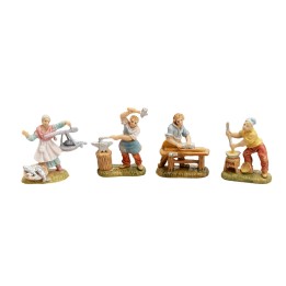 Set 4 mestieri serie 4 cm Euromarchi
