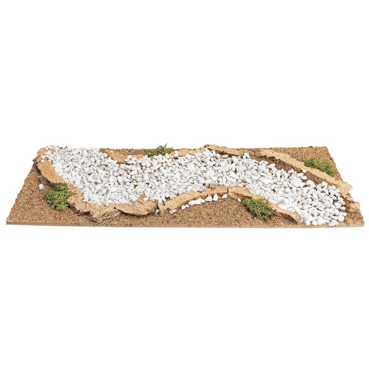 Carretera de tierra con doble curva modular cm 13x33x1 h