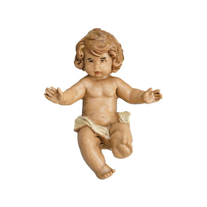 Baby Jesus in the cradle series Euromarchi 16 cm in Lux