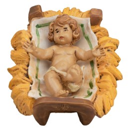 Gesù bambino nella culla serie Euromarchi 16 cm in Lux