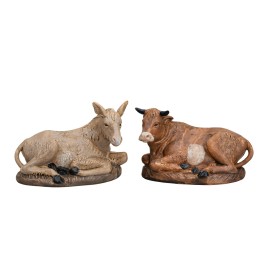Bue y asno serie Euromarchi 16 cm en Lux
