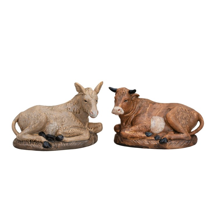 Bue y asno serie Euromarchi 16 cm en Lux
