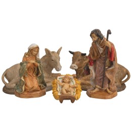 Nativity 5 figures series Euromarchi 16 cm in Lux