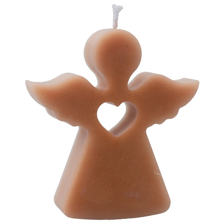 Vela Ángel de cera de soja perfumada con corazón 9,8 cm