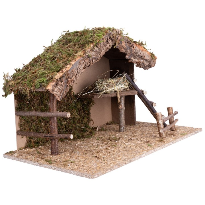 Cabaña con vallas y plataforma elevada cm 60x34,5x36,5 h