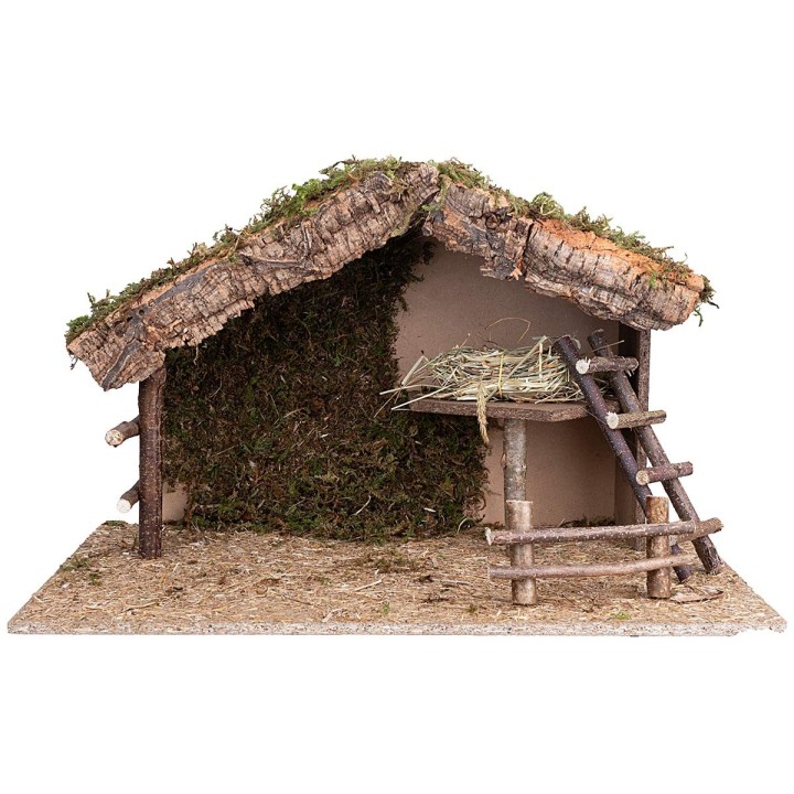 Cabaña con vallas y plataforma elevada cm 60x34,5x36,5 h