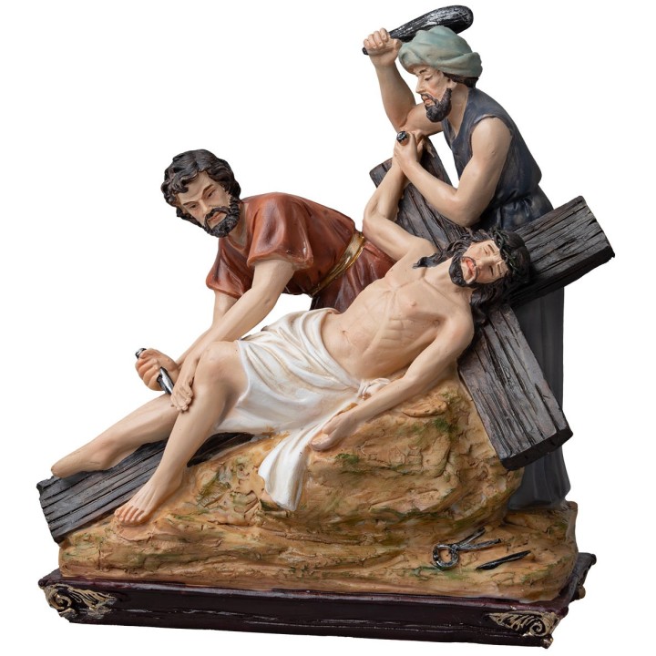 Statue in resina 15 stazioni Via Crucis 20 cm