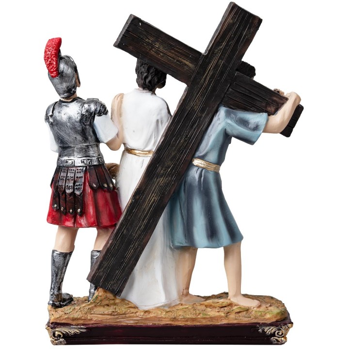Statue in resina 15 stazioni Via Crucis 20 cm