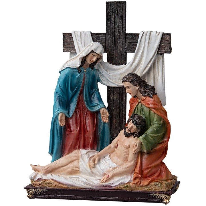 Estatuas en resina 15 estaciones Via Crucis 20 cm