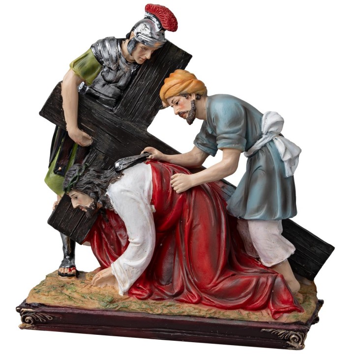 Statue in resina 15 stazioni Via Crucis 20 cm