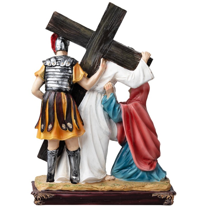 Statue in resina 15 stazioni Via Crucis 20 cm