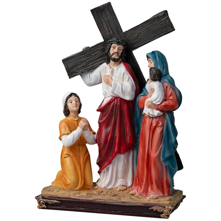 Statue in resina 15 stazioni Via Crucis 20 cm