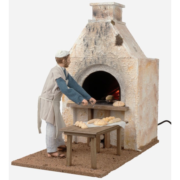 Fornaio 30 cm in movimento con forno funzionante a corrente