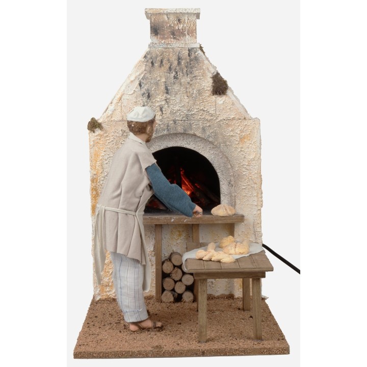 Fornaio 30 cm in movimento con forno funzionante a corrente