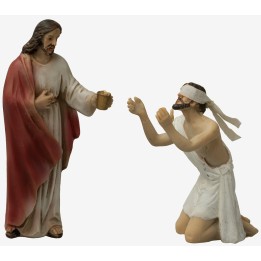 Estatuas Pascuales Jesús devuelve la vista al ciego cm 9
