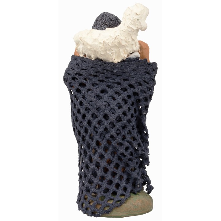 Donna con agnello sulle spalle 12 cm