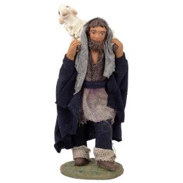 Pastore con agnello sulle spalle 12 cm