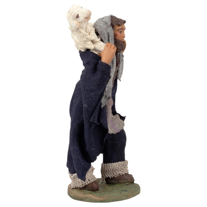 Pastore con agnello sulle spalle 12 cm