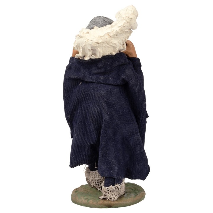 Shepherd with lamb on shoulders 12 cm