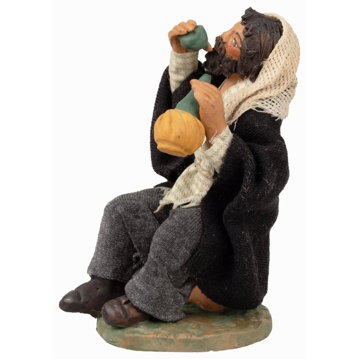 Seated man drinking 12 cm series