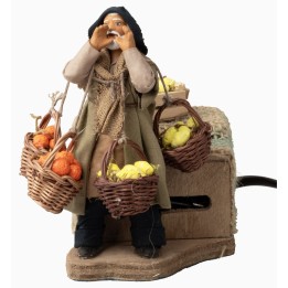 Seller with baskets of fruit series 10 cm in motion
