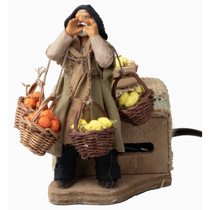 Seller with baskets of fruit series 10 cm in motion