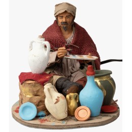 Seated painter in motion 30 cm series