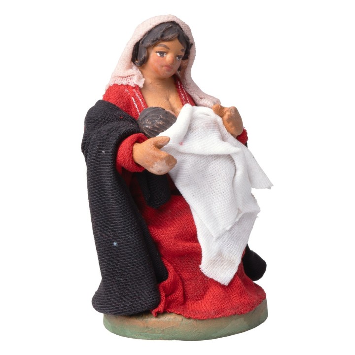 Donna seduta che allatta serie 10 cm