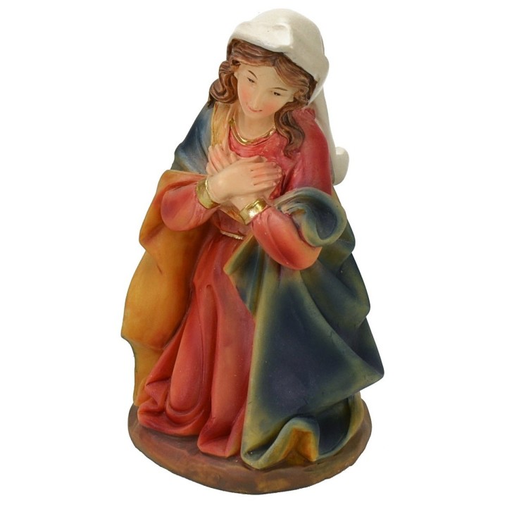 Madonna arrodillada en resina serie 15 cm