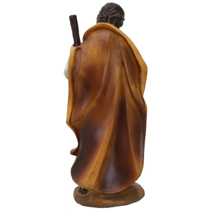 San Giuseppe con bastone in resina 15 cm