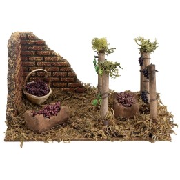 Vineyard with grapes cm 20x14x10.5 h.