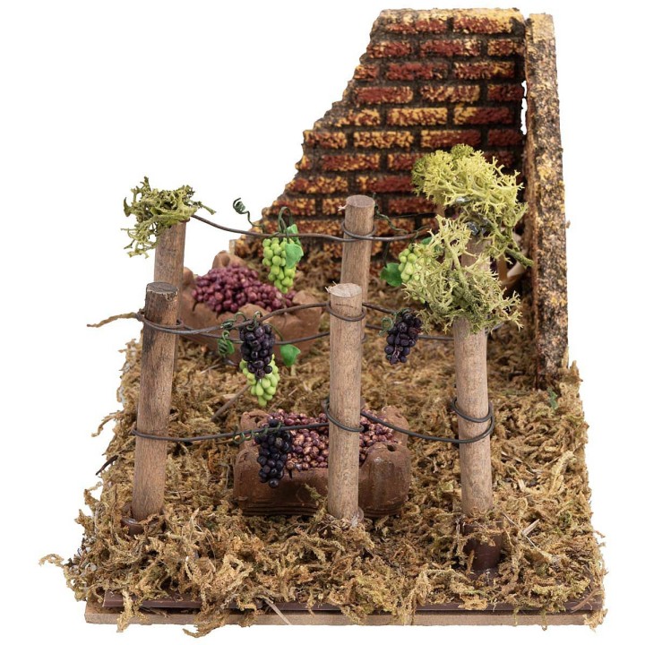 Viñedo con uva cm 20x14x10,5 h.