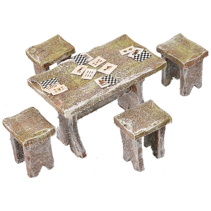 Mesa con cartas para estatuas de 10 cm