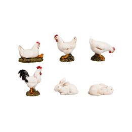 Set de 6 animales de granja serie 8-10 Landi Moranduzzo