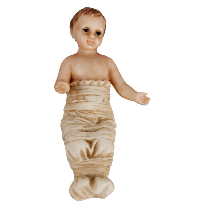 Niño Jesús con cuna removible en resina serie 15 cm Landi