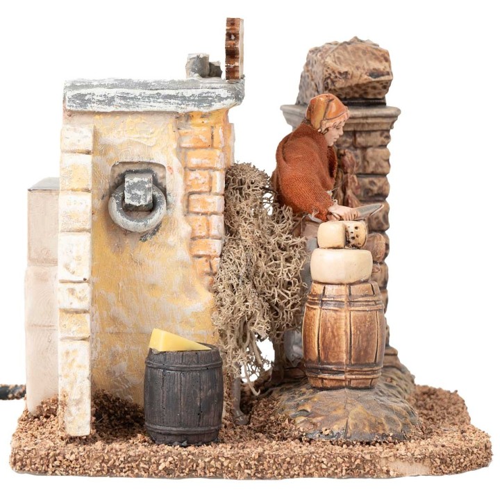 Charcutero con tienda serie 10 cm Landi Moranduzzo en movimiento
