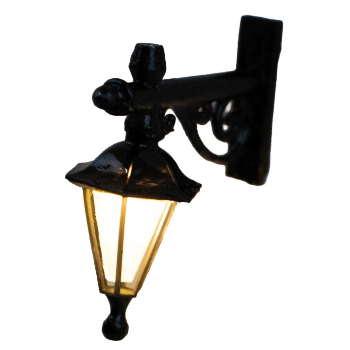 Wall lantern cm 4x4.1 with warm white LED light 12v