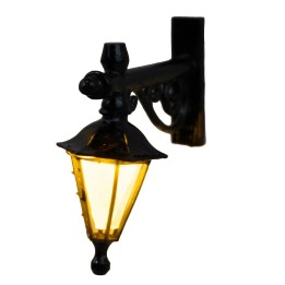 Wall lantern cm 4x4.1 with flickering yellow LED 12v