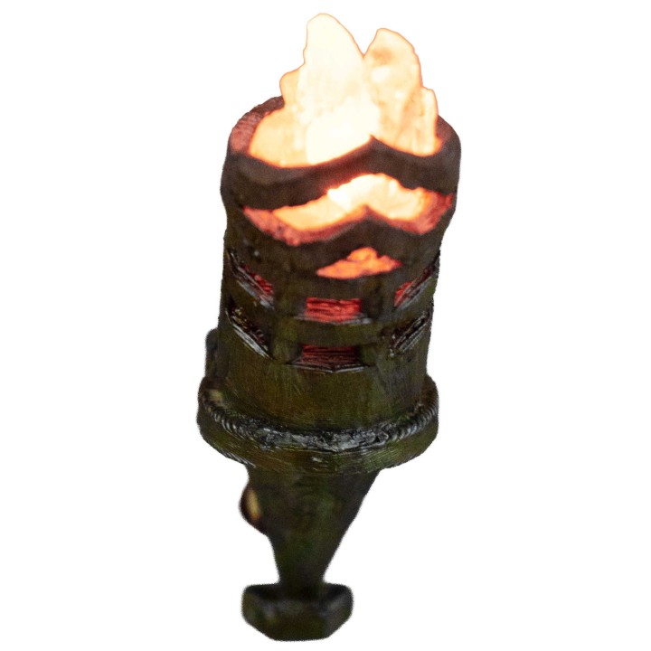 Antorcha h 7,3 cm led naranja parpadeante 12v