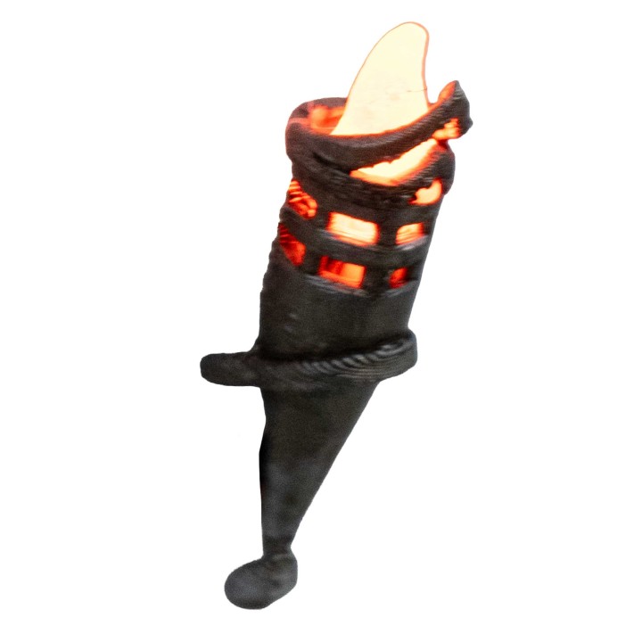 Antorcha h 4,1 cm parpadeante a LED naranja 12 v.