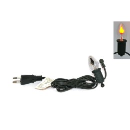 Portalámparas con luz de 1,5 w efecto fuego E12-220v completo