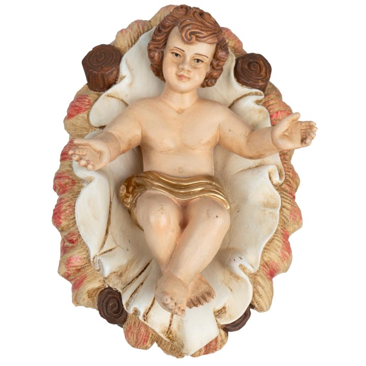 Baby Jesus in the cradle 30 cm Euromarchi series