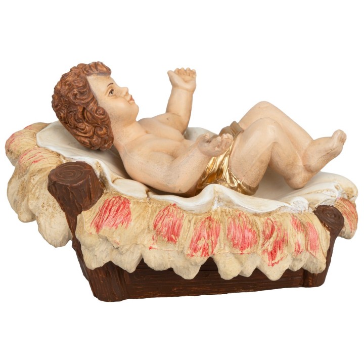 Baby Jesus in the cradle 30 cm Euromarchi series