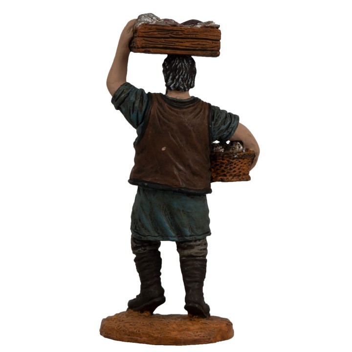 Fishmonger with boxes 10 cm Oliver