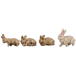 Set 4 pz cuccioli di coniglio con mamma -animali