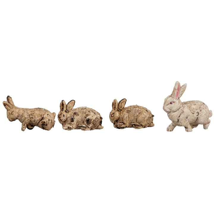 Set 4 pz cuccioli di coniglio con mamma -animali