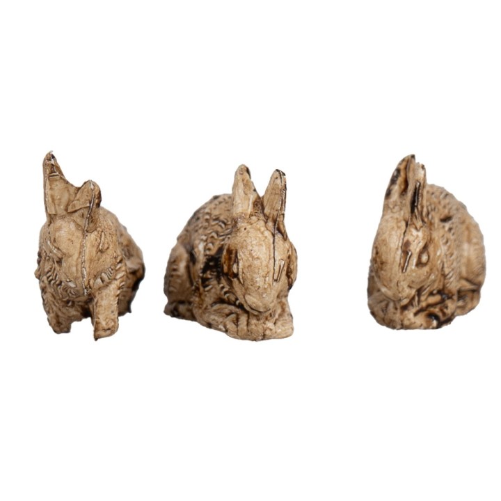 Conjunto de 4 piezas de conejitos con mamá -