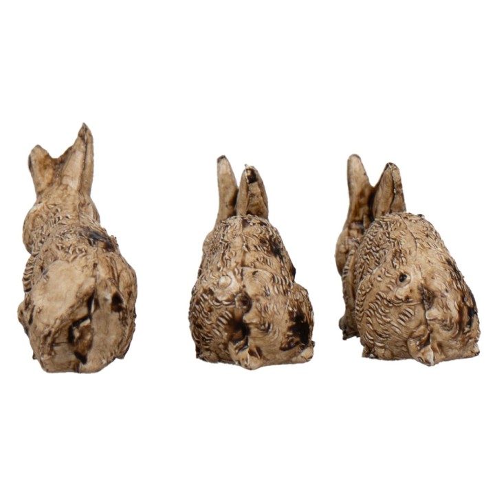 Set 4 pz cuccioli di coniglio con mamma -animali