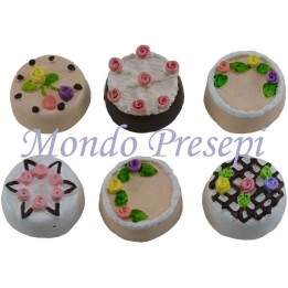 Torta in modelli assortiti 1 pz Ø 2 cm