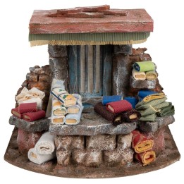 Bottega di stoffe e tappeti cm 19,6x14,3x16,1 h